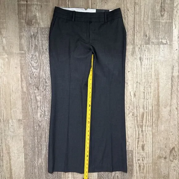 Ann Taylor LOFT Pants Petite 2P NWT Charcoal Gray Curvy Julie Fit Trouser Leg - Picture 3 of 5